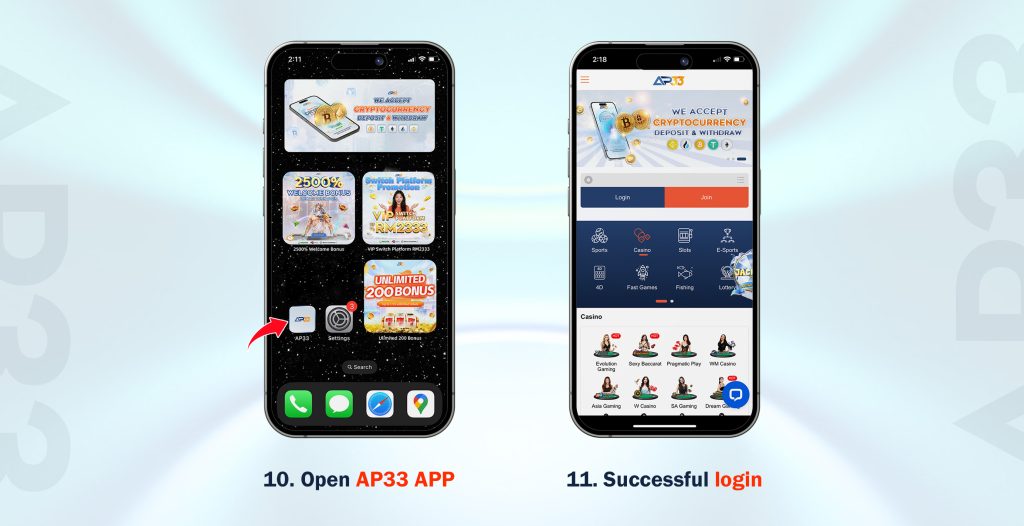 AP33 IOS APK download Step 4